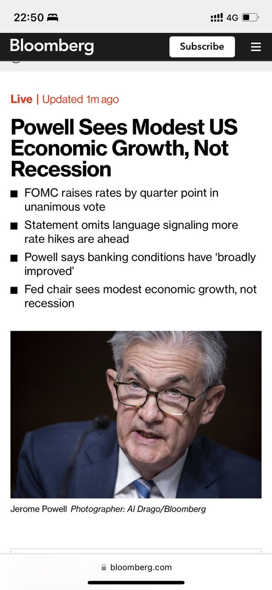 Powell Sees Modest US Economic Growth, Not Recession

<a href="/Bloomberg/">Bloomberg</a>