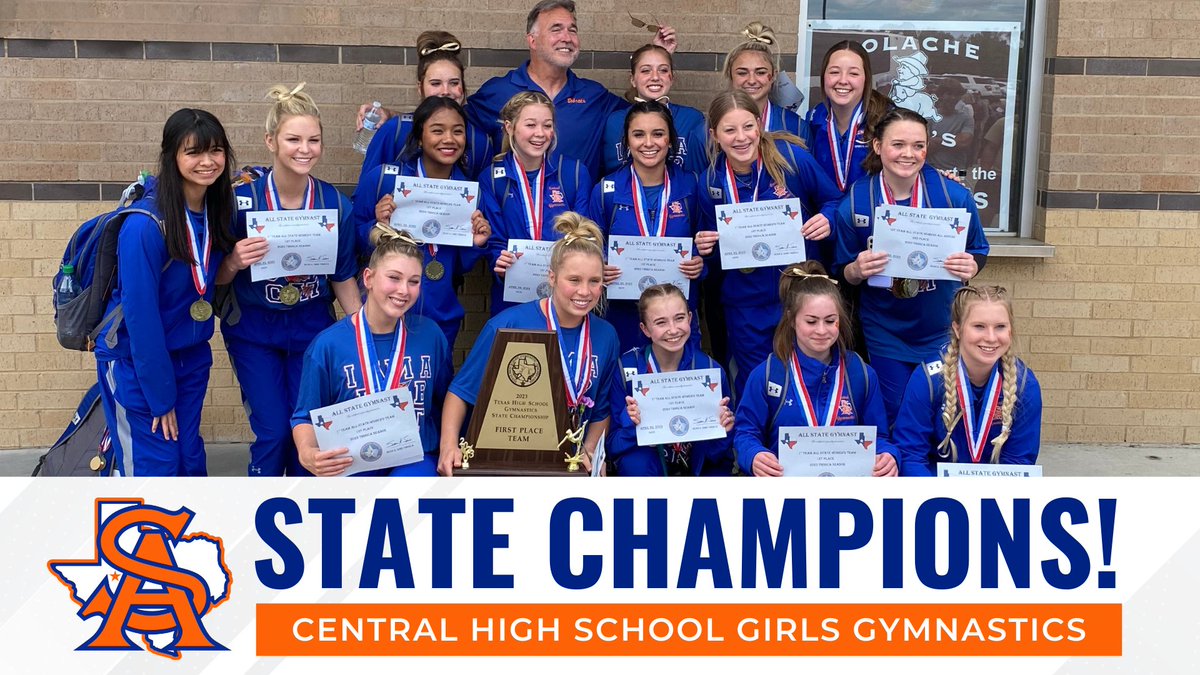 San Angelo ISD (@sanangeloisd) on Twitter photo Congratulations to Central High School Lady Cats Gymnastics on their State Championship title - the 4th state title in a row and 12th in program history! We extend special thanks to Coach Walker and his staff who help cultivate the talents of our students. Sic βem Cats! Congratulations to Central High School Lady Cats Gymnastics on their State Championship title - the 4th state title in a row and 12th in program history! We extend special thanks to Coach Walker and his staff who help cultivate the talents of our students. Sic βem Cats!