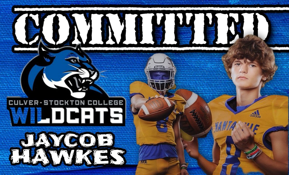 JaycobHawkes's tweet photo. Blessed to announce that I have committed to Culver-Stockton College, to further my academic and athletic career! Thank you to everyone who has supported me along the way. @CoachCutshaw @CSCwildcatsFB https://t.co/z9w9j5vgDI