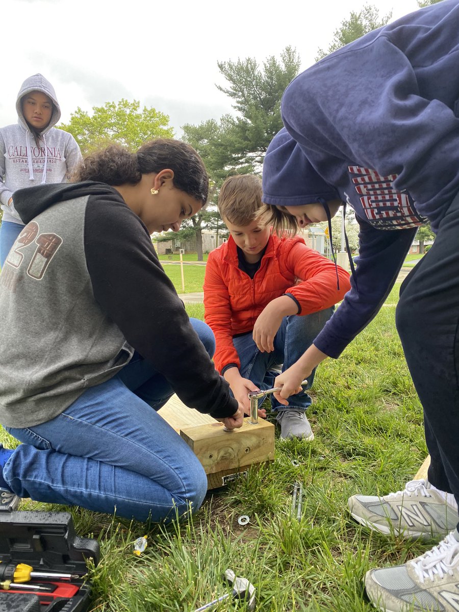Today was construction day on our #TheMartian Project outdoor garden beds thanks to @mt_ed_foundation! #schoolgarden