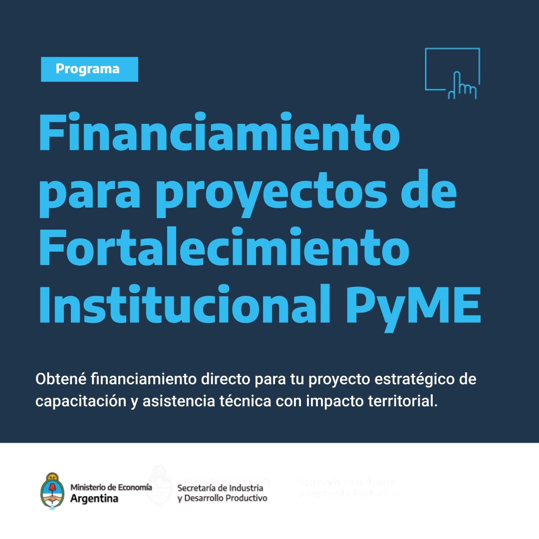 BercovichPablo's tweet photo. El programa de Fortalecimiento Institucional ofrece hasta $30 millones en aportes no reembolsables a instituciones privadas o público-privadas de apoyo a PyMEs. Estratégico para trabajar la productividad de las PyMEs de todos los sectores y territorios.
https://t.co/U07aIqrBUn https://t.co/ZVFRJupCDi