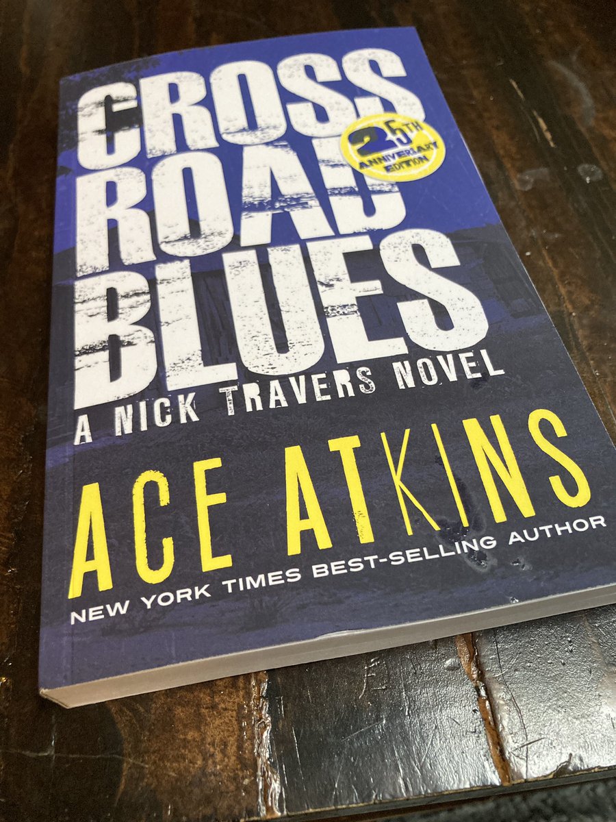 On its 25th anniversary, I’m so excited to dig into the first novel by one of my all-time favorite authors, <a href="/aceatkins/">Ace Atkins</a>! Congratulations, Ace! #crossroadblues
