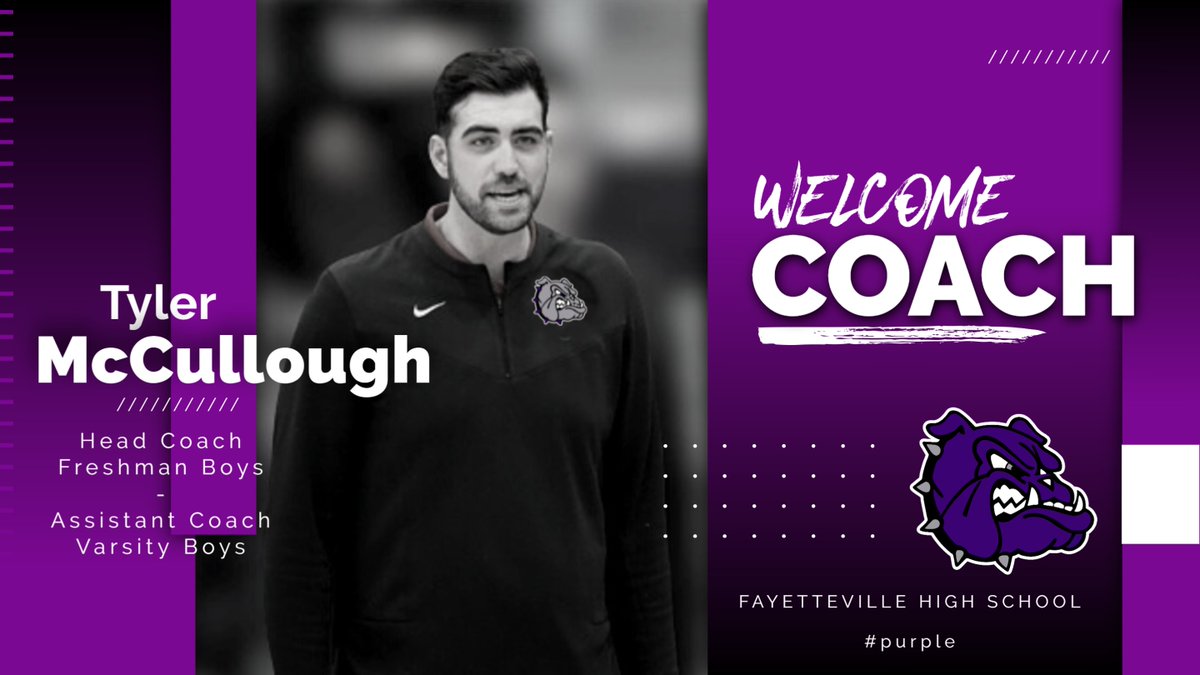 Fayetteville BB (@faybulldogsbb) on Twitter photo Congratulations to our new <a href="/FayettevilleHS/">Fayetteville High School</a> Head Freshman/Assistant Varsity Boys Basketball coach Tyler McCullough (<a href="/Big_T_McC/">Tyler McCullough</a>)! #purple Congratulations to our new <a href="/FayettevilleHS/">Fayetteville High School</a> Head Freshman/Assistant Varsity Boys Basketball coach Tyler McCullough (<a href="/Big_T_McC/">Tyler McCullough</a>)! #purple