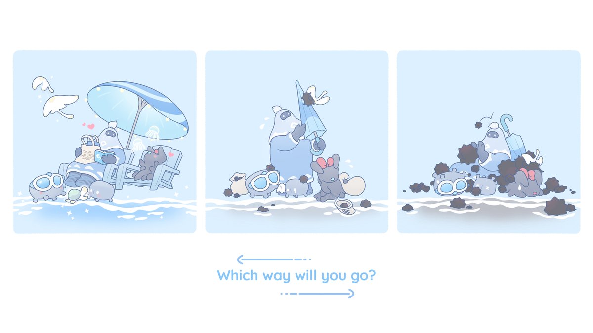 thatskygame's tweet photo. There are two ends to this story! 🌎

It's up to us to choose which way to go  🌱

#TioandBo #thatskyshop #thatskygame https://t.co/v8HCS888WM