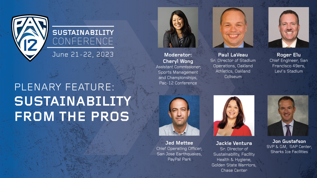 Bay Area unite 💪

Join us at the #Pac12TeamGreen Sustainability Conference to learn how the <a href="/warriors/">Golden State Warriors</a>, <a href="/Athletics/">Athletics</a>, <a href="/49ers/">San Francisco 49ers</a>, <a href="/SJEarthquakes/">San Jose Earthquakes</a> &amp; <a href="/SanJoseSharks/">San Jose Sharks</a> prioritize sustainability &amp; give back to the community.

🗓️ June 21-22, 2023
📍 <a href="/Stanford/">Stanford University</a>
ℹ️ Pac12.me/23Susty