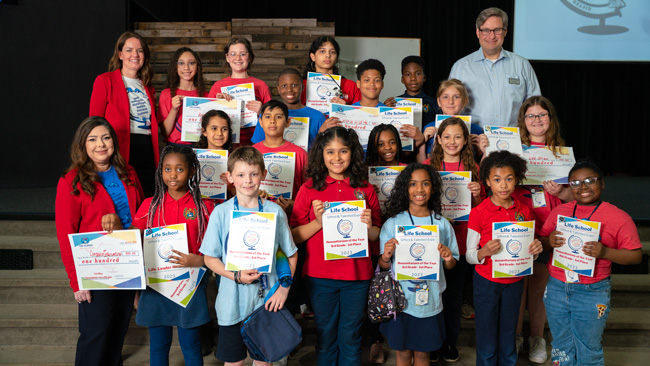lifeschools's tweet image. Life School held its annual GT Awards on April 21. Students, parents and staff filled the campus as GT students competed for the title of “Humanitarian of The Year". Read More &amp;gt; ecs.page.link/GYVEy #gtchat
#TAGT @TXGifted @R10gifted