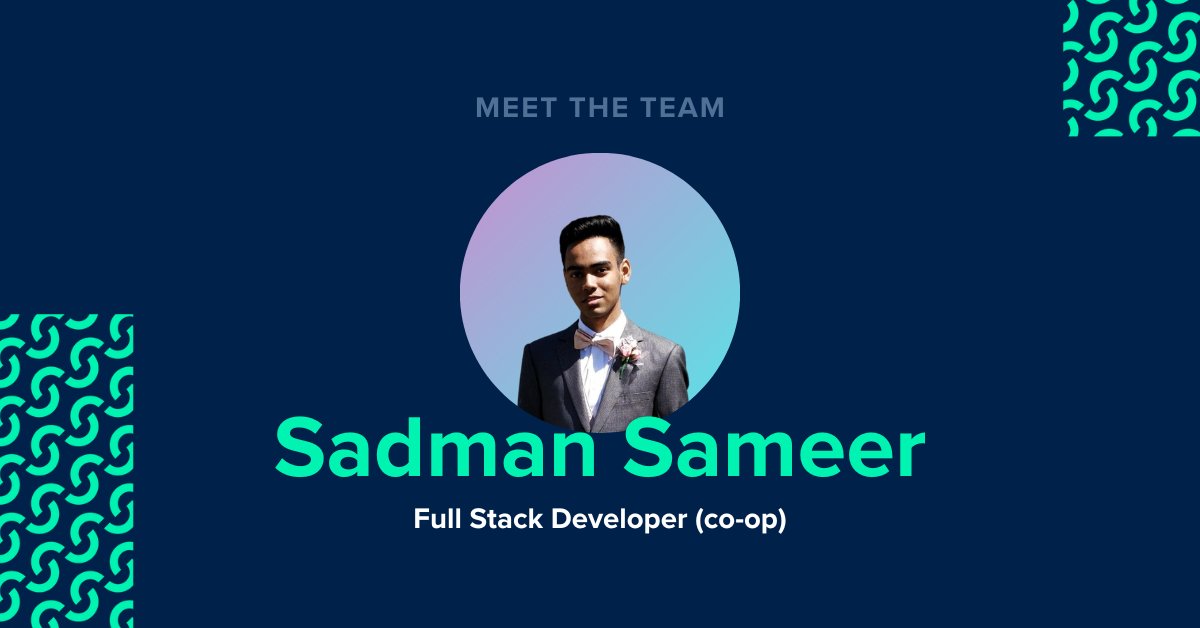SiftMed (@siftmed) on Twitter photo Welcome, Sadman Sameer! 🥳
Sameer is currently pursuing his Bachelor of Engineering in Computer Engineering at Memorial University. He'll be working closely with the development team as a Full-Stack Developer over this term!
We are excited to be working with you! ✨ Welcome, Sadman Sameer! 🥳
Sameer is currently pursuing his Bachelor of Engineering in Computer Engineering at Memorial University. He'll be working closely with the development team as a Full-Stack Developer over this term!
We are excited to be working with you! ✨