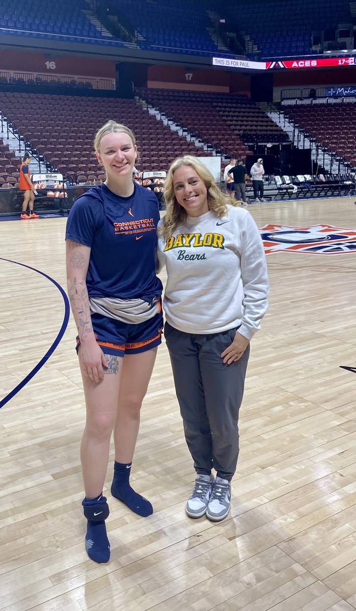 Survived first round of cuts and played so well while I was there! Proud of you <a href="/caitlin_bickle/">Caitlin Bickle</a> Keep being the glue and soaking in the experience!  You deserve this!  <a href="/ConnecticutSun/">Connecticut Sun</a> <a href="/BaylorWBB/">Baylor Women's Basketball</a>