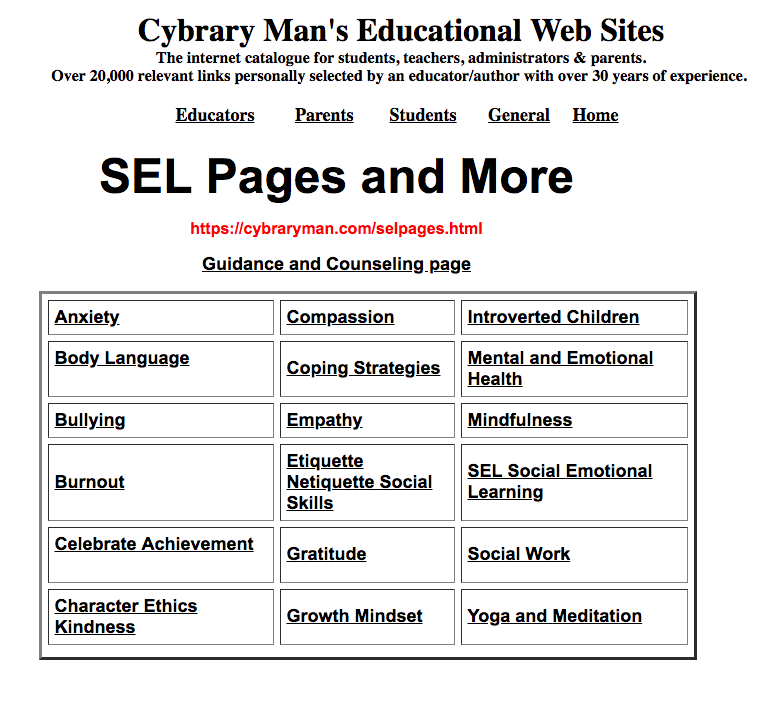 cybraryman1's tweet image. #SEL is so important to help  manage emotions, solve problems and learn how to get along with others. Social &amp;amp; Emotional Needs of Gifted Students @DavidsonGifted davidsongifted.org/prospective-fa… SEL Pages and More cybraryman.com/selpages.html  #gtchat