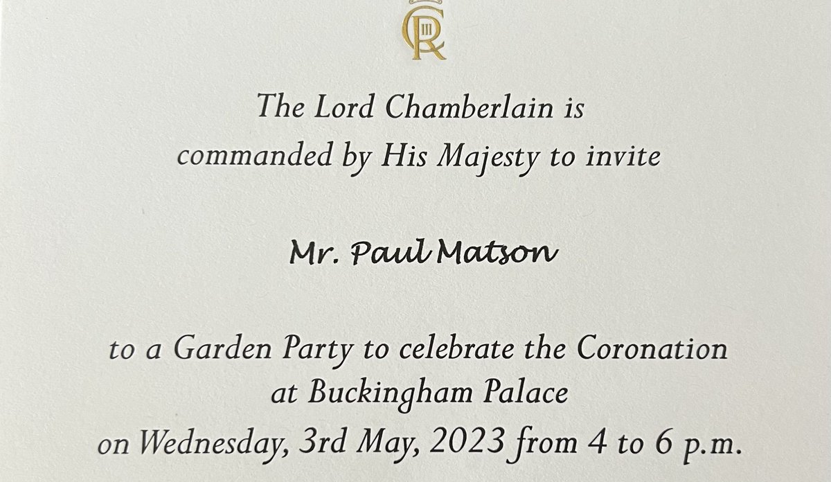 WOW what a day, an honour to be invited to the Kings first Garden party to celebrate his coronation at Buckingham Palace
