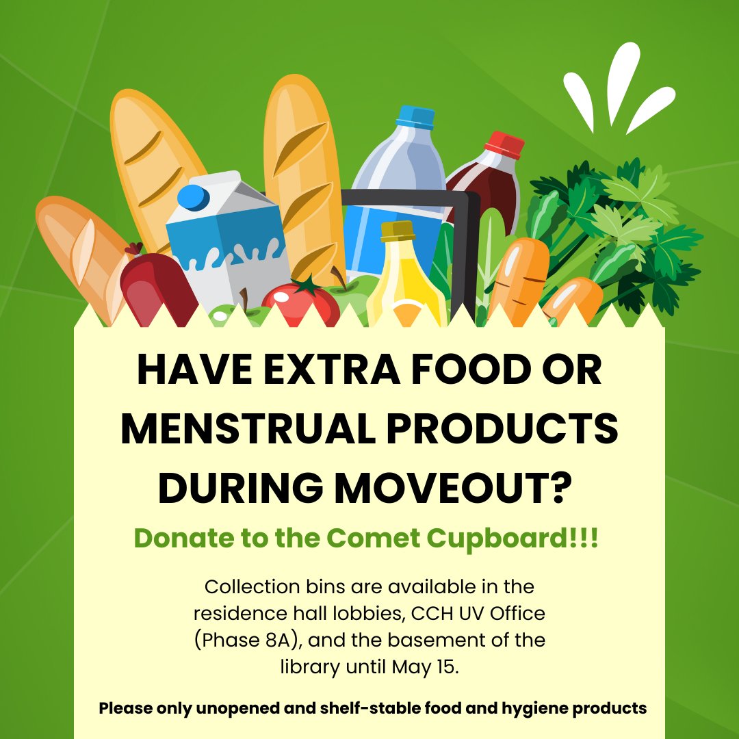 Help a fellow Comet during move-out! #HungerFreeUTD