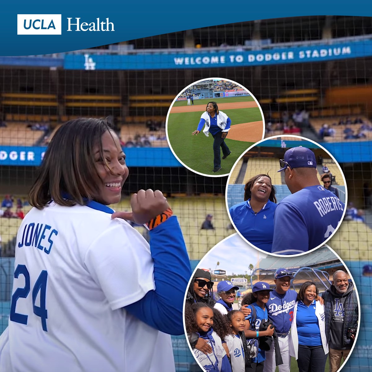 Fola May, MD PhD (@drfolamay) on Twitter photo LA <a href="/Dodgers/">Los Angeles Dodgers</a> sure make dreams come true! Special treat when it also raises awareness about #Colorectalcancer
Listen to <a href="/UCLAHealth/">UCLA Health</a> patient Angie Jones share how screening saves lives. Oh & she also got to throw the FIRST PITCH! Go Dodgers! #Dodgers #UCLA
👉🏾youtu.be/naiki3wNVCg LA <a href="/Dodgers/">Los Angeles Dodgers</a> sure make dreams come true! Special treat when it also raises awareness about #Colorectalcancer
Listen to <a href="/UCLAHealth/">UCLA Health</a> patient Angie Jones share how screening saves lives. Oh & she also got to throw the FIRST PITCH! Go Dodgers! #Dodgers #UCLA
👉🏾youtu.be/naiki3wNVCg
