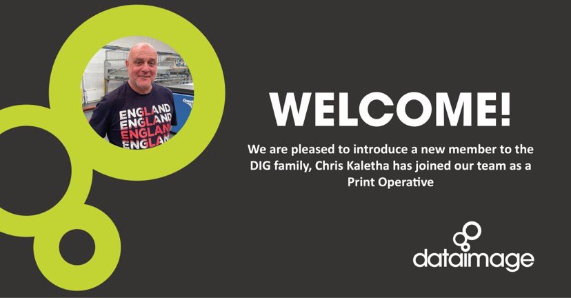 dataimagegroup's tweet photo. Welcome to the team Chris Kaletha who joins us here at #DataImageGroup

Chris brings with him a wealth of knowledge in the Print and Display industry and is a huge asset to our existing team 👏 

#MeetTheTeam #DataImageGroup #NewTeamMember https://t.co/LzNf1iYgxf
