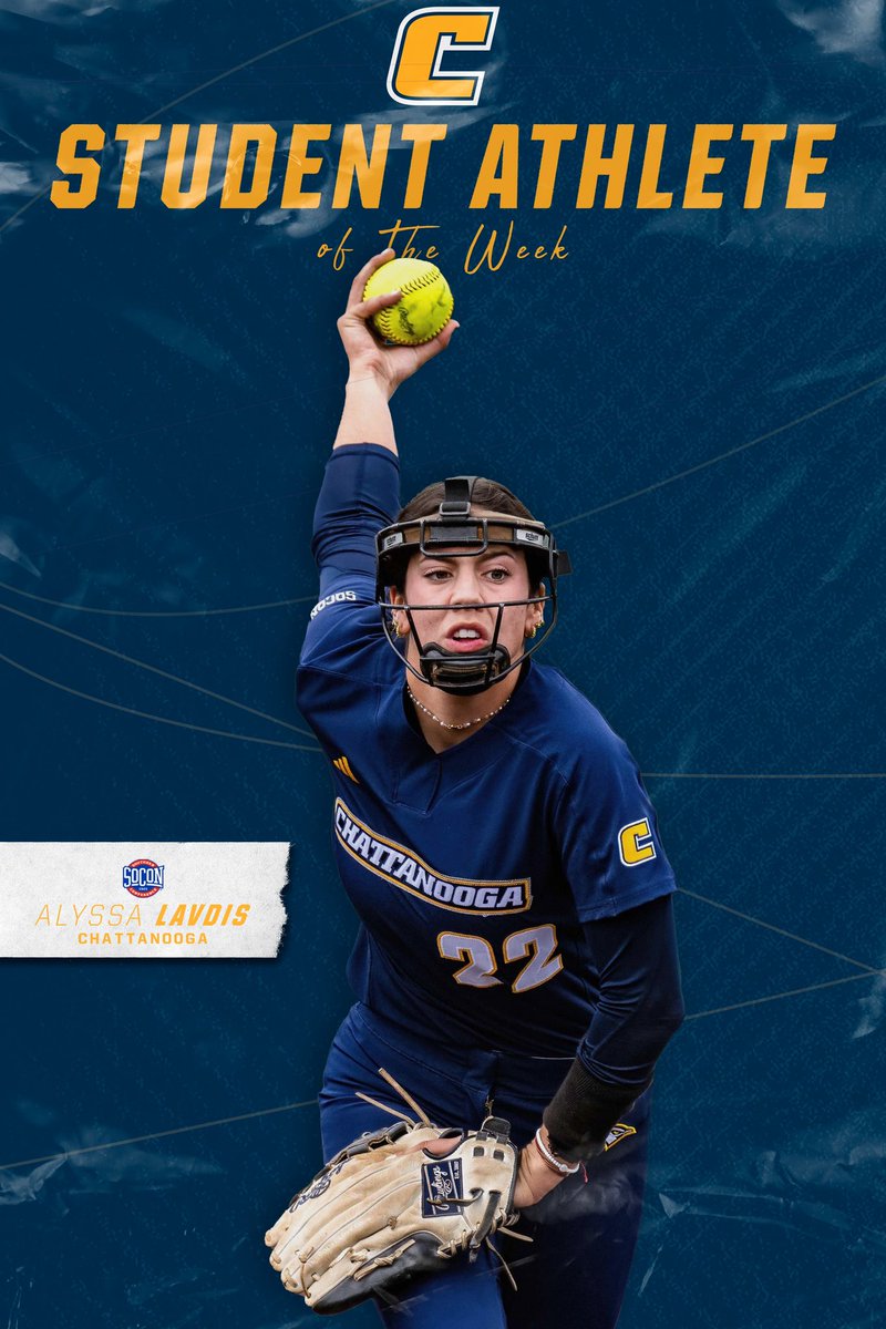 Student Athlete of the Week🤩…Alyssa Lavdis 👀👏 #SoConSB x <a href="/GoMocsSB/">Chattanooga Softball</a> 

🔗 to story: soconsports.com/news/2023/5/3/…