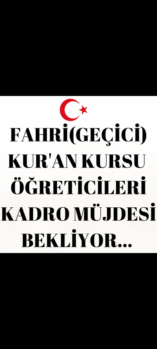 Tüm emektar FAHRİ ÖĞRETİCİLER davasında sonuna kadar haklıdır 
👉kadro sahibine verilmeli

25BİN FAHRİ ÖĞRETİCİYE KADRO 

<a href="/RTErdogan/">Recep Tayyip Erdoğan</a>  <a href="/DIBAliErbas/">Prof. Dr. Ali Erbaş</a>  <a href="/hasandogan/">Hasan Doğan</a> <a href="/vedatbilgn/">Vedat Bilgin</a> <a href="/NureddinNebati/">Dr.Nureddin NEBATİ🇹🇷</a> <a href="/Yildiraycicek9/">Yıldıray ÇİÇEK</a> @arzuerdemDB  <a href="/fahrettinaltun/">Fahrettin Altun</a>  <a href="/KOTRAMurat/">Murat KOTRA</a> <a href="/iozyavuz1963/">İbrahim Özyavuz</a> 
#HÜDAPAR Selo