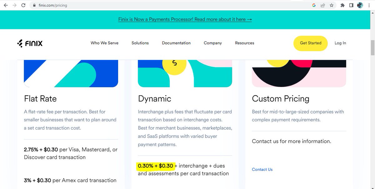 Interesting to see a transparent Interchange+ pricing offered by <a href="/finix/">Finix</a> for processing payments. This definitely saves hundreds of manhours spent by merchants in negotiating rates with PayFacs and Acquirers