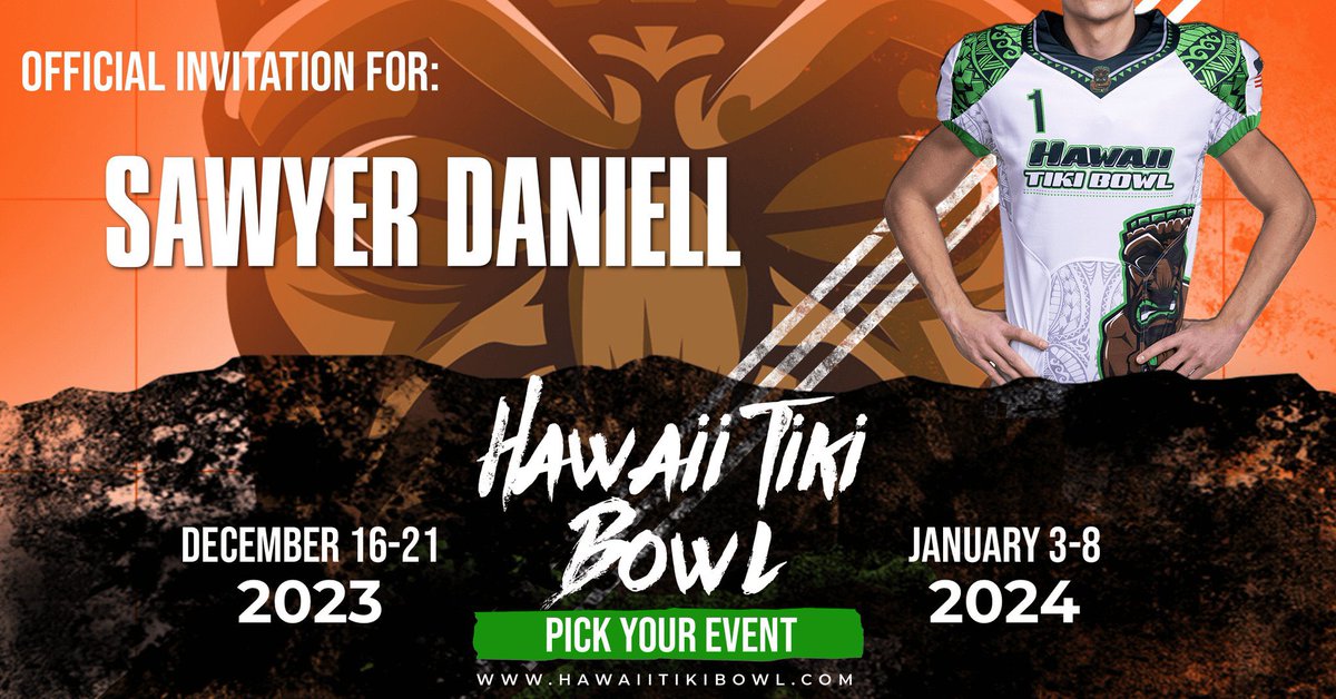 Very thankful to receive an invite to the Hawaii Tiki Bowl in Honolulu, Hawaii. <a href="/FillippSAU/">Vince Fillipp</a> <a href="/HawaiiTikiBowl/">Hawaii Tiki Bowl</a> <a href="/cesykes/">Coach Chuck Sykes</a>