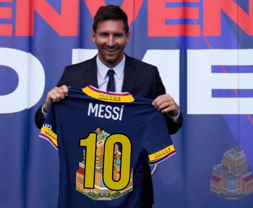 InformaciRealHB's tweet photo. 🚨 ULTIMO MOMENTO 🚨

Tras la salida de Messi del PSG #Habbo tendría planeado adquirirlo y traerlo al juego como nuevo fichaje del equipo Sulake para esta próxima temporada, ya habrían negociaciones adelantadas y Messi estaría hoy mismo debutando con el clásico dorsal 10 https://t.co/VND7dXODdy