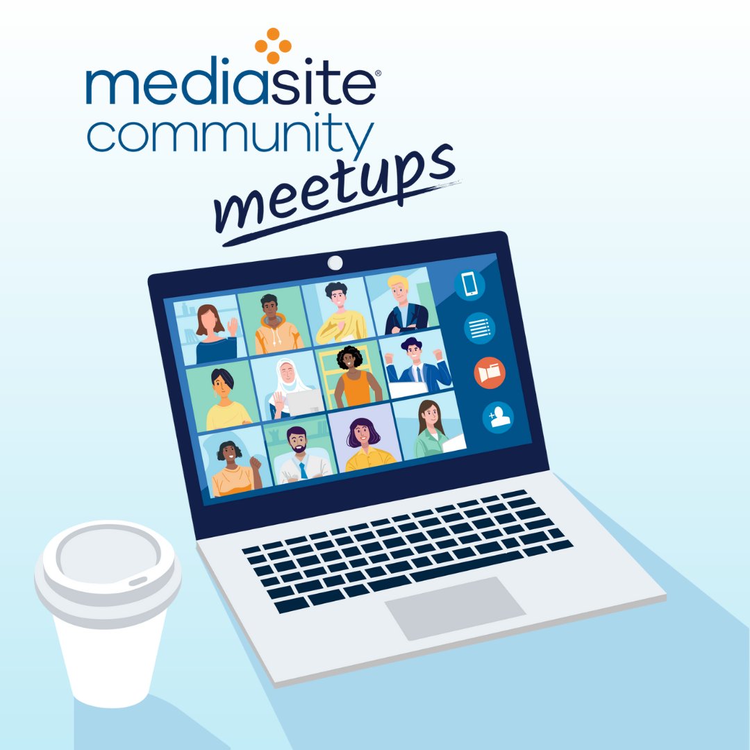 Mediasite's tweet photo. Introducing: Mediasite Community Meetups. 

These meetups are designed to provide Mediasite users with an opportunity to talk with experts from the #Mediasite product and technology teams. 

Browse our upcoming Meetups at https://t.co/CpjVFF34qm. https://t.co/AQX0uj9QNC