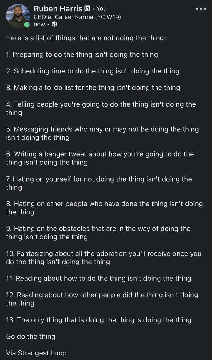 Go do the thing