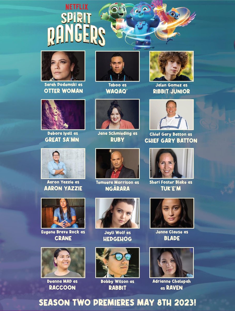 joeytainment's tweet image. Spirit Rangers Season 2 comes out May 8th and we just announced a bunch of our voice cast!! It was so fun working with all of these Native and Indigenous superstars and I can't wait for ya'll to hear them in the new episodes! #SpiritRangers