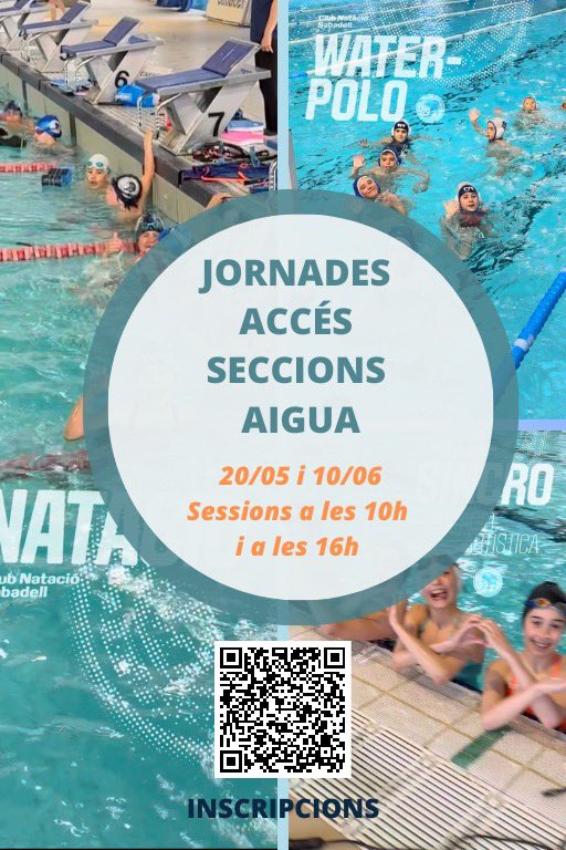 JORNADES DE CAPTACIÓ DE LES SECCIONS AQUÀTIQUES‼️
🗓️Dissabtes 20/5 i 10/6