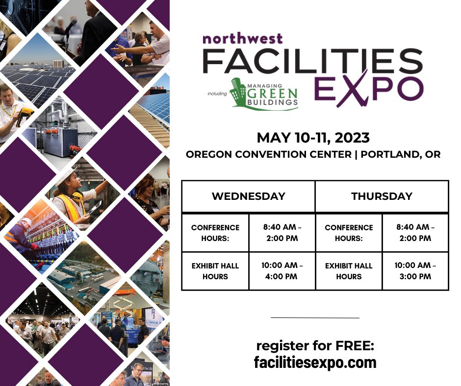 We’re only a week away from the 2023 Northwest Facilities Expo. Join us May 10-11 at the Oregon Convention Center for two days jam-packed with educational and networking opportunities with leading professionals from all over the region. Register for free: bit.ly/411EBJe