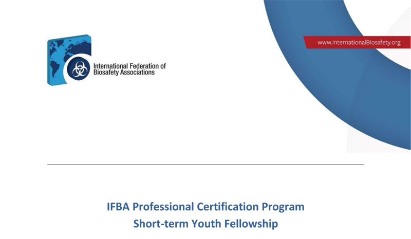 The IFBA is pleased to announce a short-term fellowship. All applications are to be submitted no later than May 19, 2023, through the online application form accessed at the following link: IFBA Youth Fellowship Application Form (survey.zohopublic.com/zs/q9Csle).