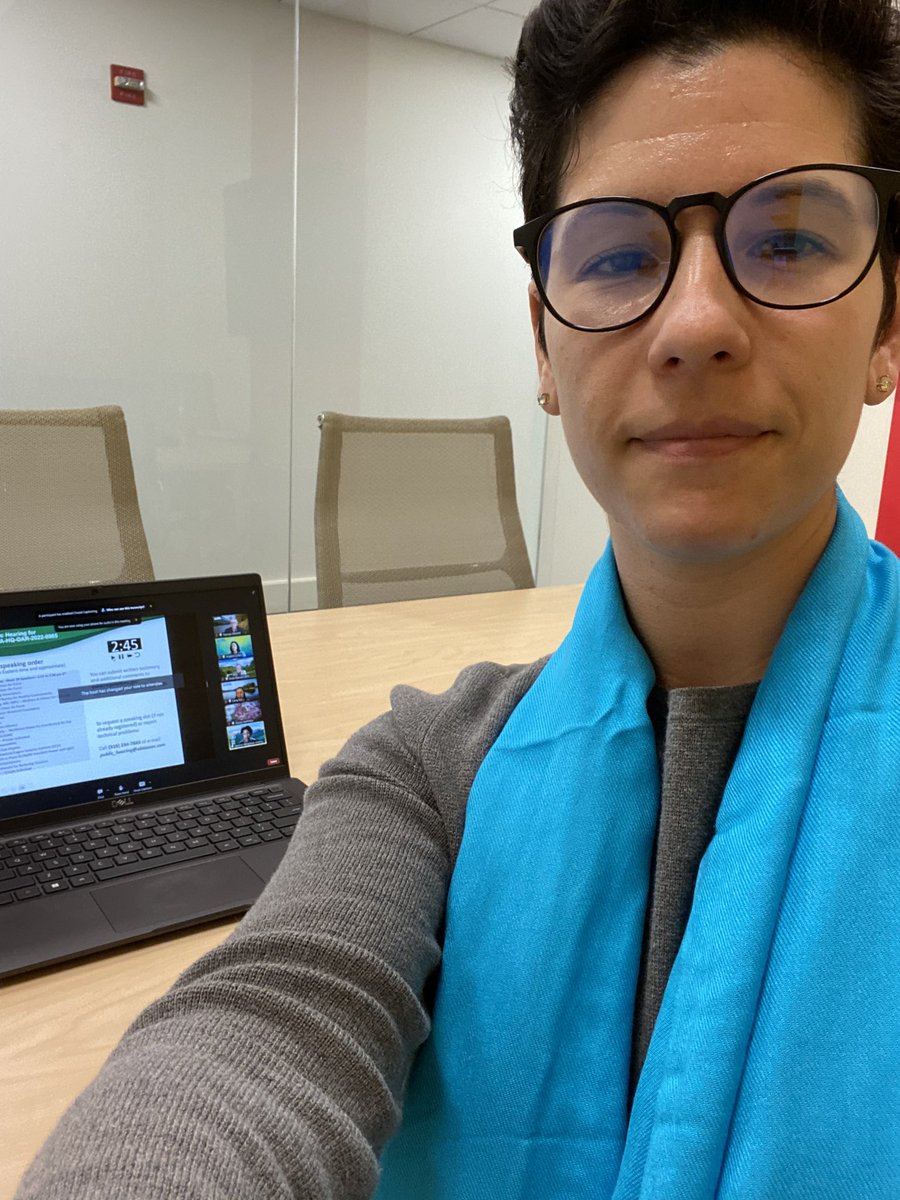 Next week is #LungCancerActionWeek but I couldn’t wait, so I rocked my turquoise while testifying to EPA, urging them to clean up truck pollution that is worsening the climate crisis and threatening the health of those living with lung cancer #TurquoiseTakeover