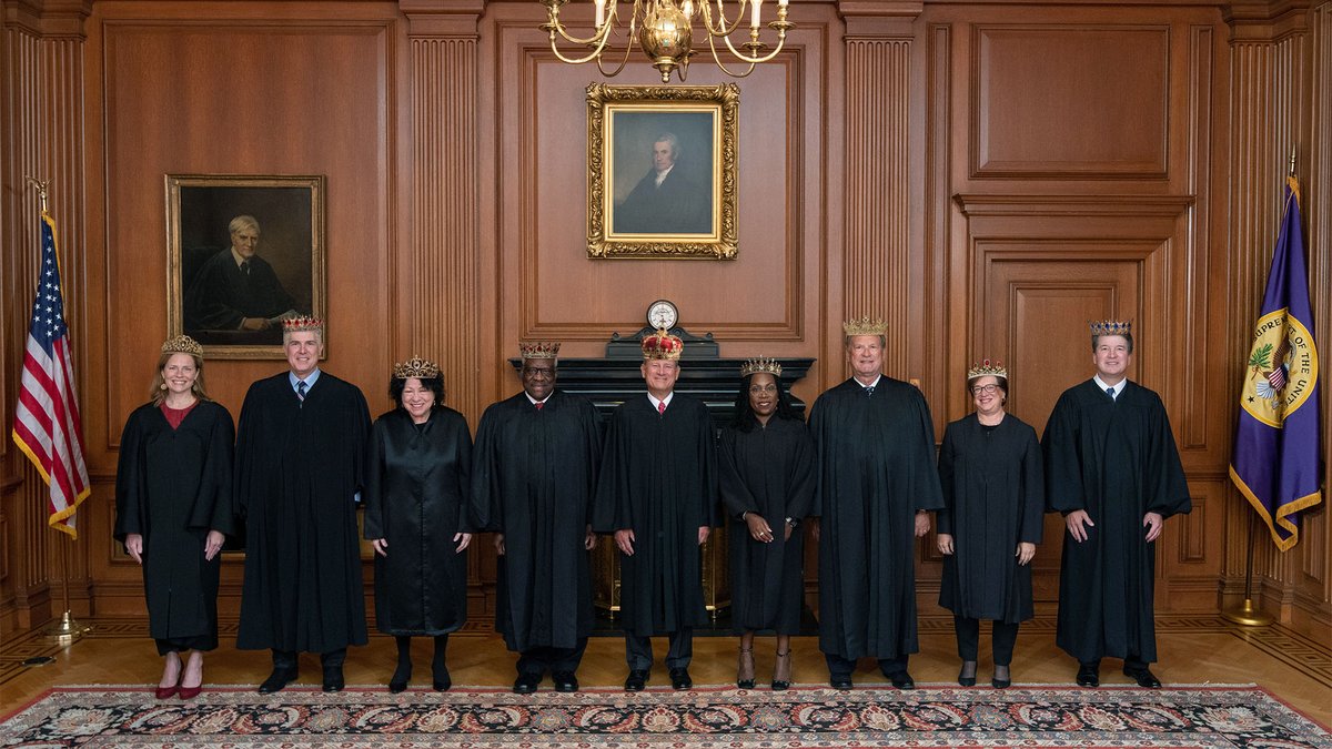 TheOnion's tweet photo. Supreme Court: ‘We Wear Gold Crowns Now’ https://t.co/EybY06Mqjy https://t.co/XMqHO1MCdN