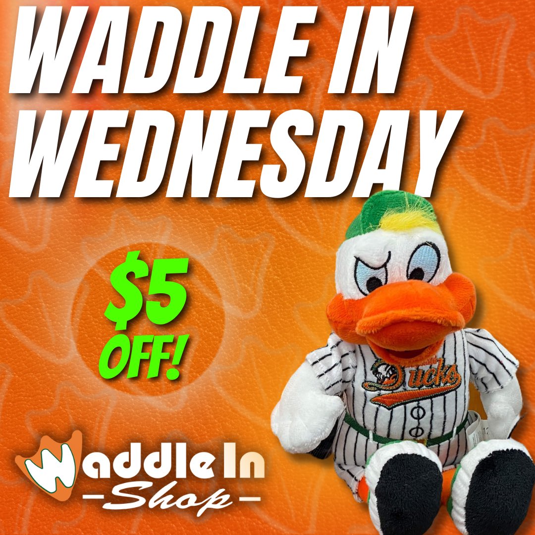 LIDucks's tweet photo. It is #WaddleInWednesday at the ballpark! ๐๏ธ Fans can enjoy a special $5 off discount on QuackerJack plush dolls at the Waddle In Shop throughout the ballgame. https://t.co/ZfVUm5e4Jn