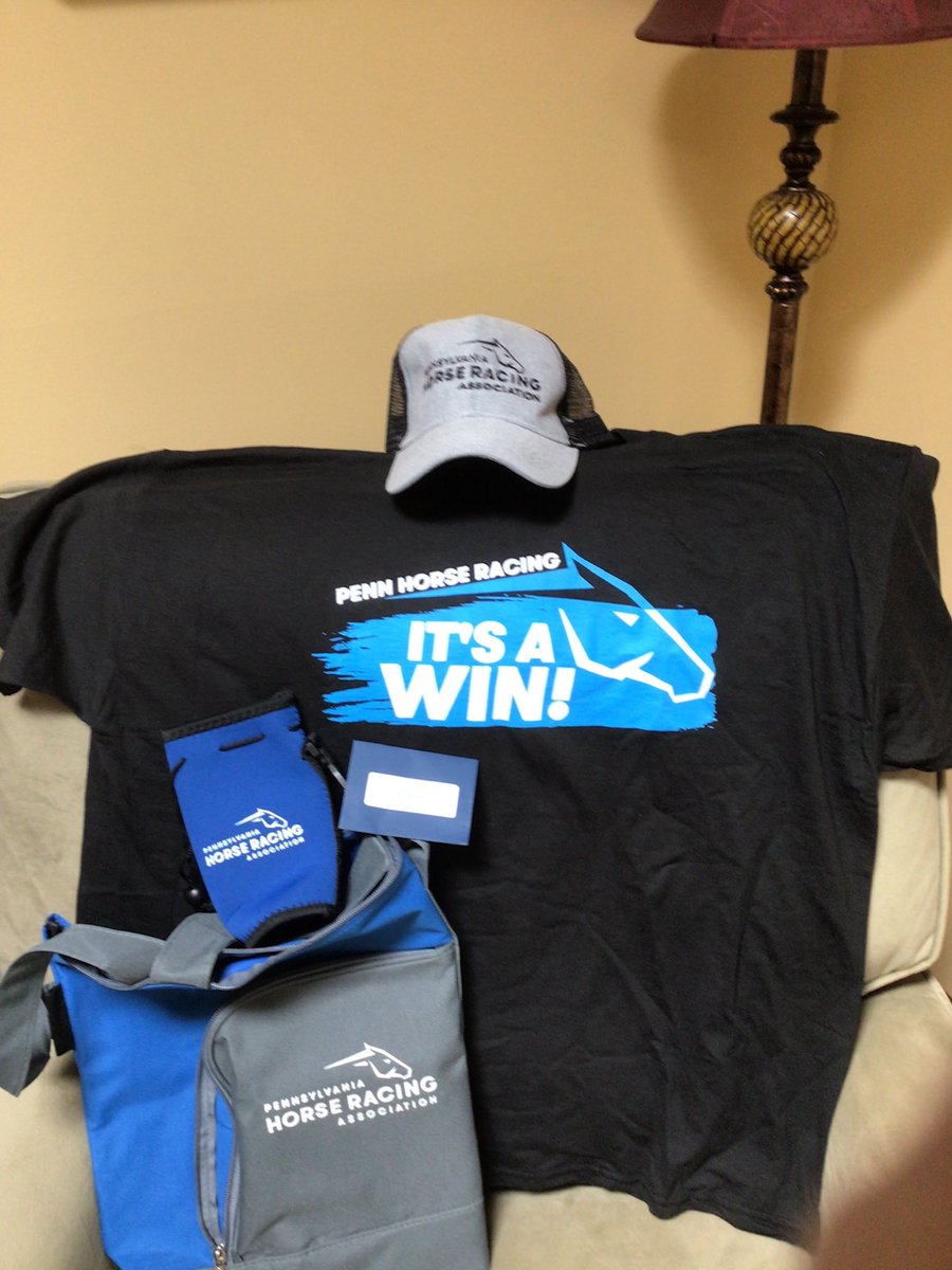 Nice trip to the mailbox today. Received some great swag courtesy of the Pennsylvania Racing Association and Ashley Eisenbeil 
Just as nice as having today’s winner in the 5th at Parx: 
Paradise Valley.
Congrats to the connections of Lynch Racing and Jorge Ruiz.
