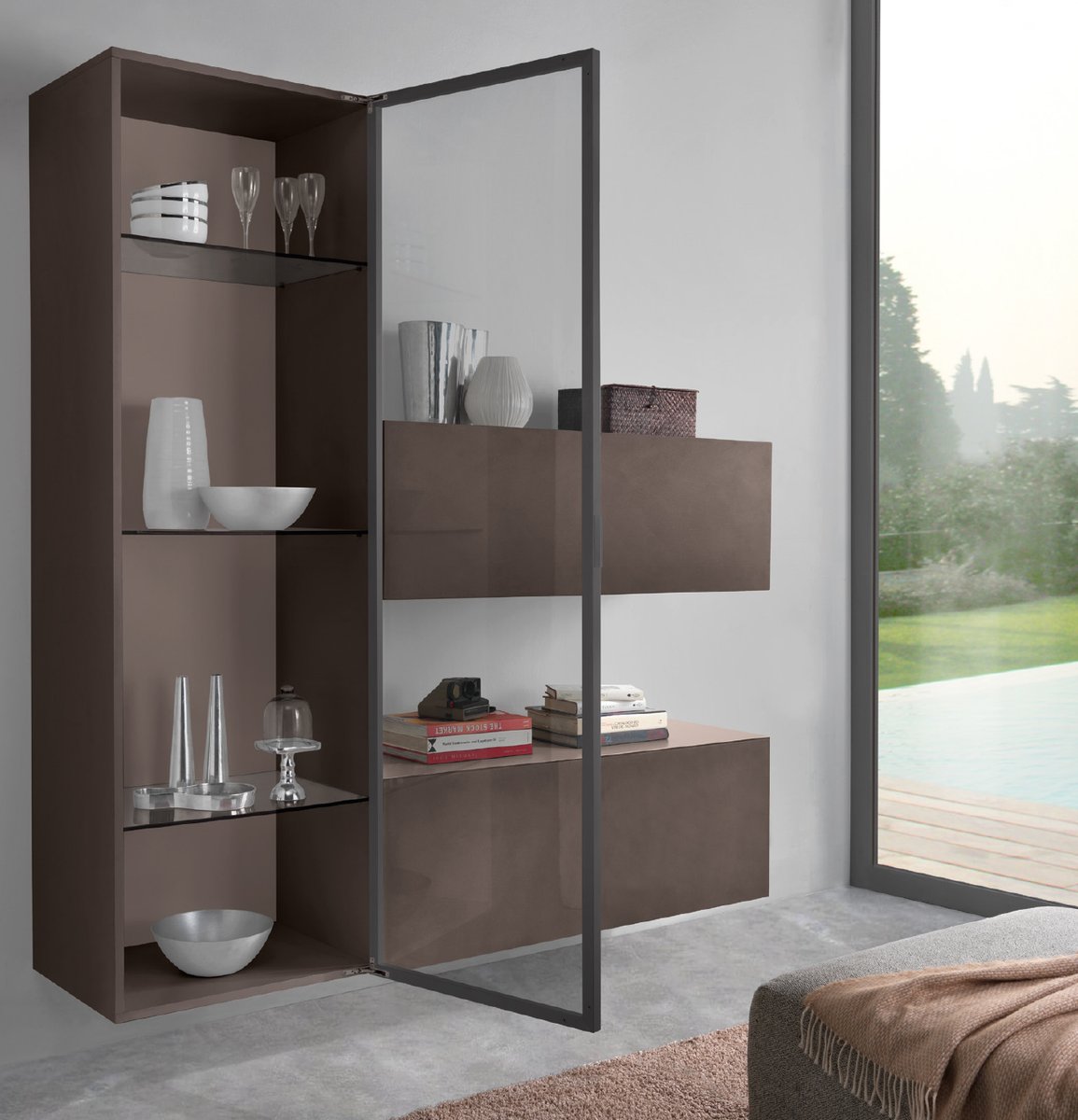 Aluminum frame cabinet doors are a simple and elegant way to bring a contemporary feel to any space. With these doors you can highlight the interior of the cabinets as well as their contents. Pairing these with the ever stylish Salice Air Hinges... bit.ly/41ZNc0h #canada