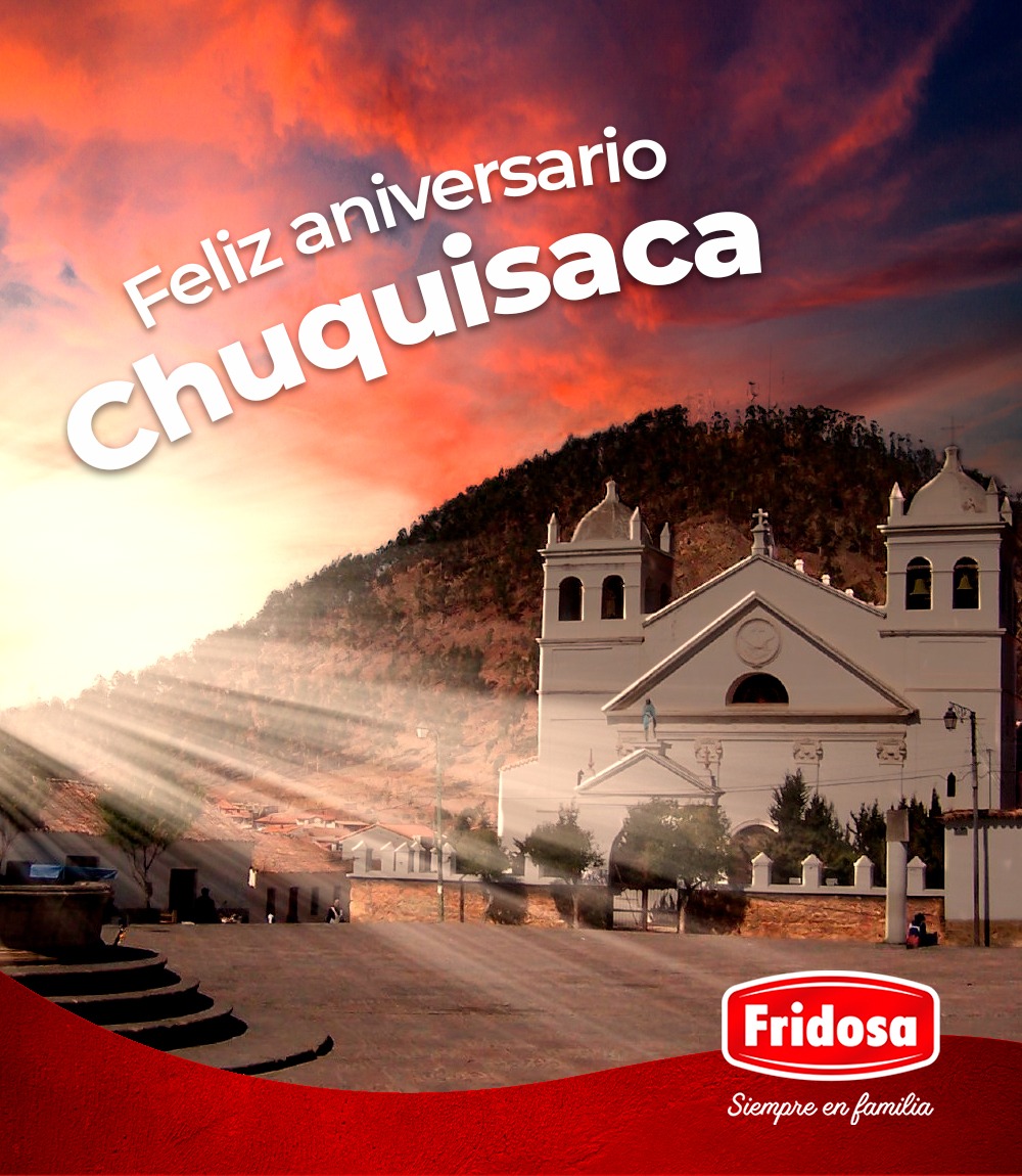 fridosabol's tweet photo. En Fridosa, nos unimos a la celebración del aniversario de Chuquisaca.

¡Brindemos por esta tierra maravillosa y por los sabores que nos inspiran a crear productos de calidad excepcional para nuestros clientes! https://t.co/hkMrjnK0t3