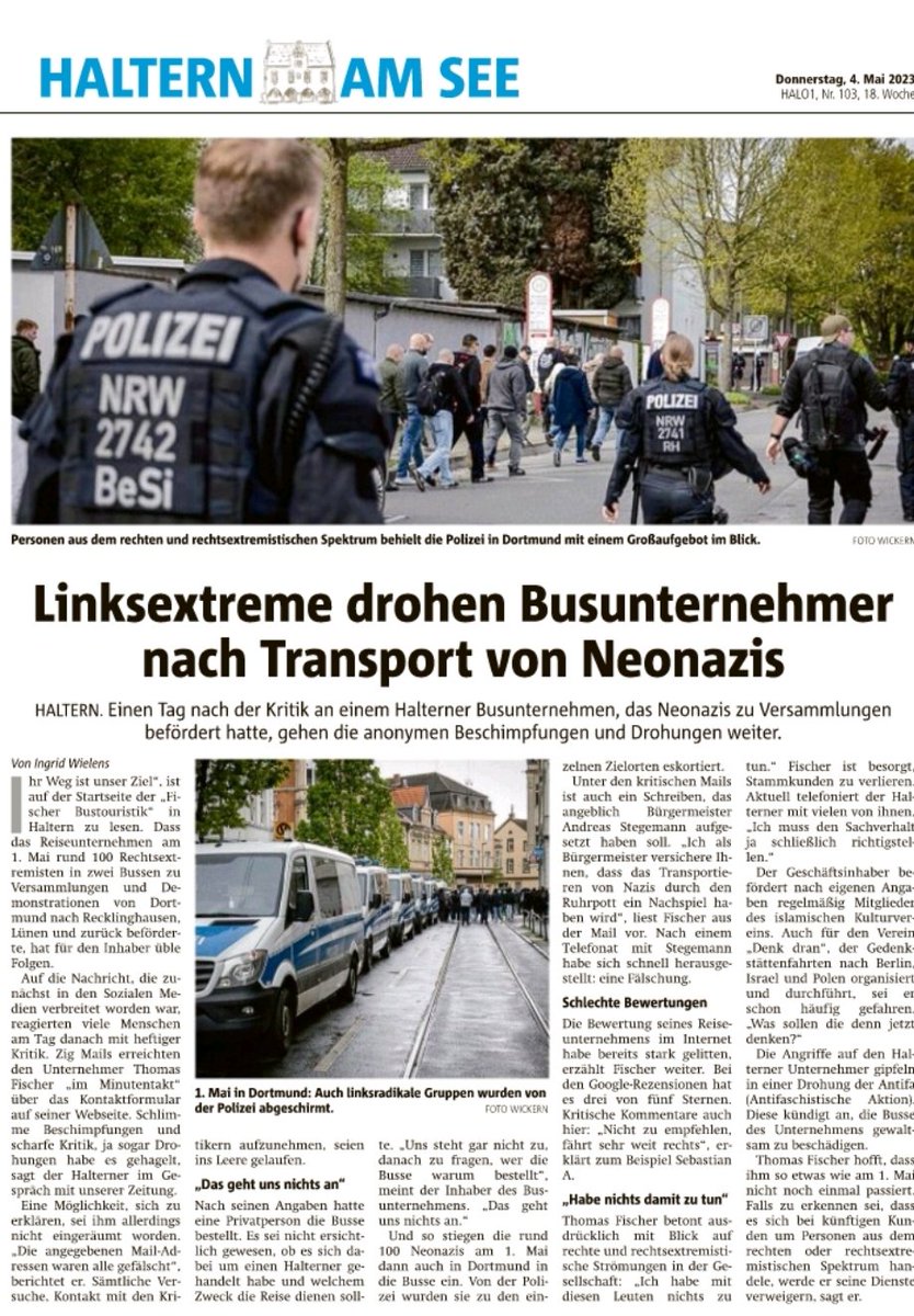 QuerdenkenRE's tweet photo. #re0105 der Unternehmer ist oder war erstaunlich naiv. Er hätte auch in #recklinhausen die Reißleine ziehen können. Einfach sagen. Ich muss mein Eigentum und Personal schützen und beende die Geschichte hier. https://t.co/WYjQCcp3zV