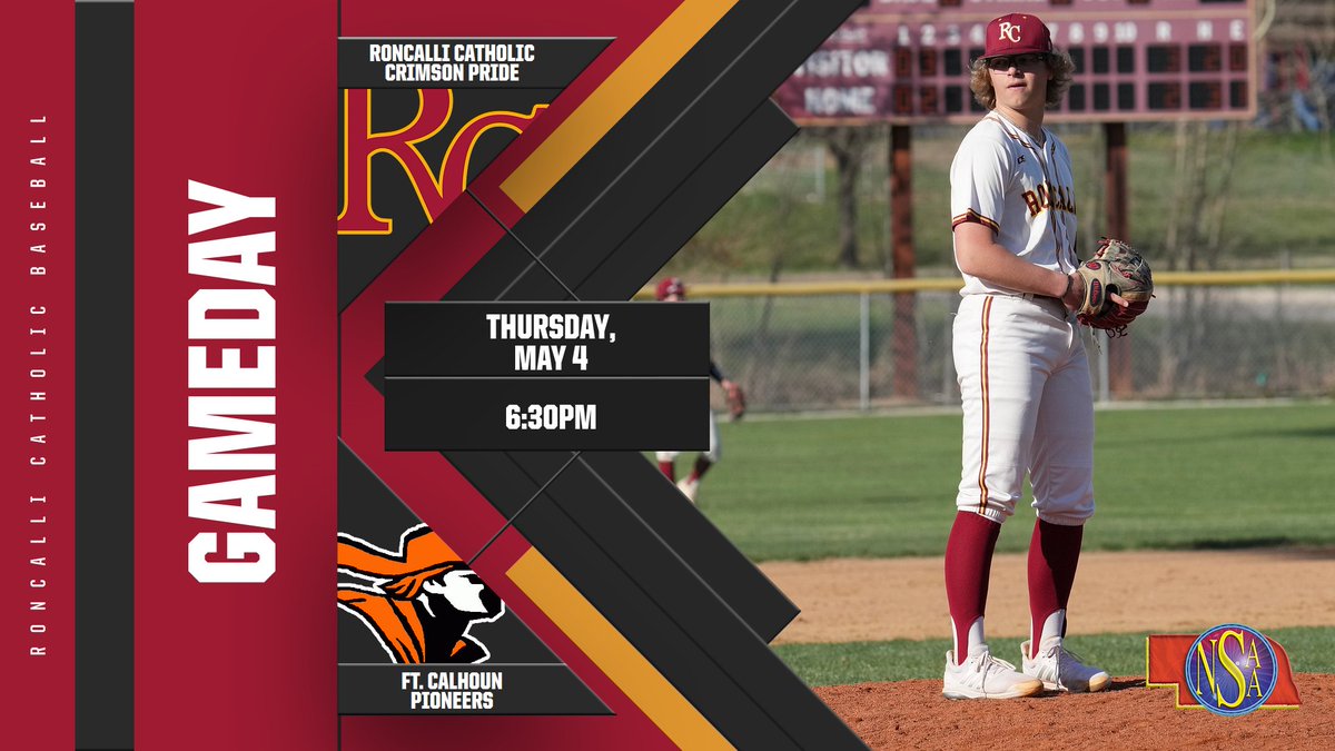 RCHSBall's tweet photo. 🚨⚾️ 𝙂𝘼𝙈𝙀𝘿𝘼𝙔 ⚾️🚨

🏆 Class C-5 District Tournament
🆚 Ft. Calhoun
📅 May 4, 2023
🕔 6:30pm
📍 Springfield, NE
🏟 Buffalo Park
📊 https://t.co/7gOuWwzn4q
‼️ @PBR_Nebraska @NebraskaHSBase #nebpreps https://t.co/0a4MZ4rCaC