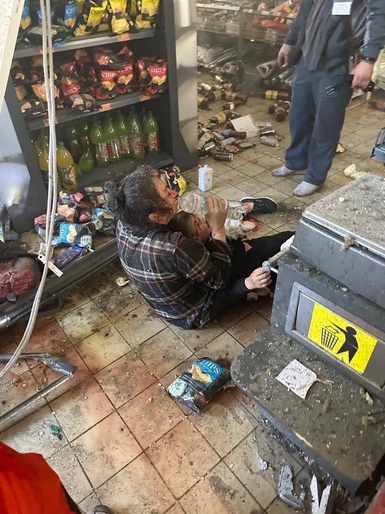 DefenceU's tweet photo. .@ZelenskyyUa
A train station and crossing, a house, a hardware store, a supermarket, a gas station - do you know what unites these places? The bloody trail that russia leaves with its shells...
21 people have been killed! 48 wounded! All civilians! In one day! In one region! https://t.co/NIogtm5WTW