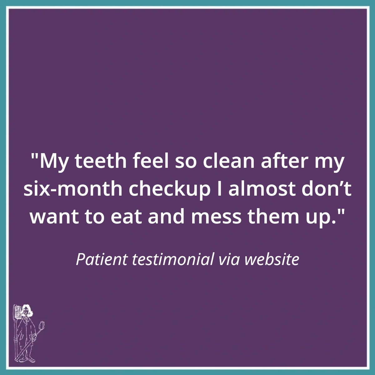 While we know the feeling of clean teeth is exhilarating, please don't forget to eat. 😂 #TeethCleaning #SixMonthCheckup #DentalCleaning