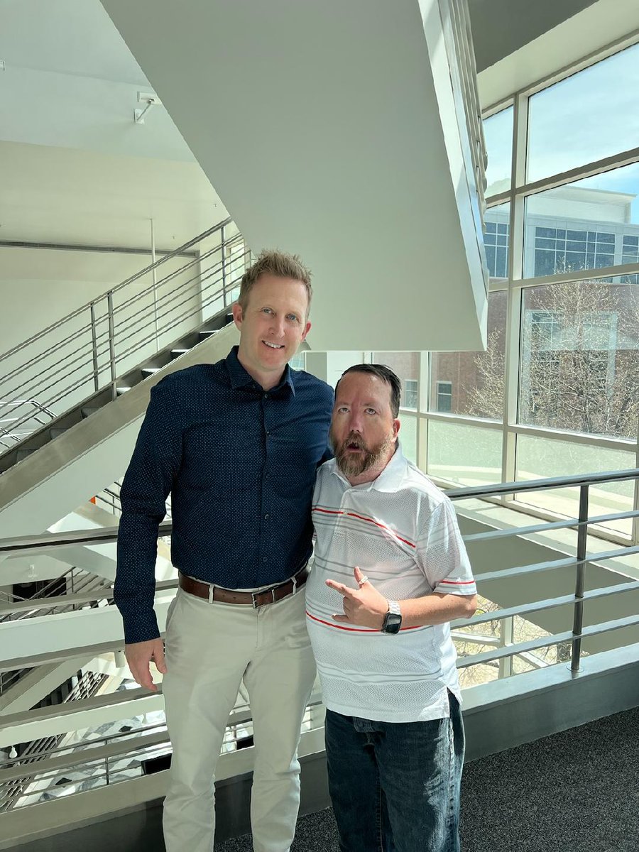 Katsu Funai (@katsufunai) on Twitter photo In front of the double helix staircase, Cody Hanson, my friend of 25 yrs who is the index case of CFZ syndrome, meets <a href="/doug_millay/">Doug Millay</a>, the scientist who discovered Myomaker, the gene whose mutation causes the CFZS. An honor to introduce them to each other. <a href="/UofUGenetics/">U of Utah Human Genetics</a> In front of the double helix staircase, Cody Hanson, my friend of 25 yrs who is the index case of CFZ syndrome, meets <a href="/doug_millay/">Doug Millay</a>, the scientist who discovered Myomaker, the gene whose mutation causes the CFZS. An honor to introduce them to each other. <a href="/UofUGenetics/">U of Utah Human Genetics</a>