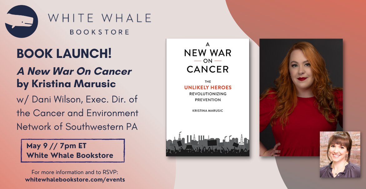 Book launch party! 🥳 Science communicators in Pittsburgh, join us at <a href="/whitewhalebks/">White Whale Bookstore</a> on Tues, May 9, to celebrate <a href="/KristinaWrites/">Kristina Marusic</a>'s book "A New War on Cancer." #SciWriCongress RSVP ➡️ whitewhalebookstore.com/events/20230509 (there is a livestream if you can't attend in-person)