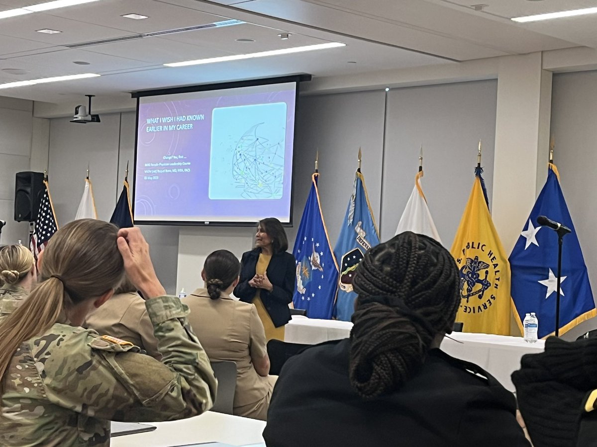 JKBabyDoc's tweet photo. Day 2 of #FPLC VADM(Ret) Raquel Bono asking us “Uncomfortable yet? Lean in!” #FemaleMilDocs @MHSWomenMDs https://t.co/YAaoUE0KcL