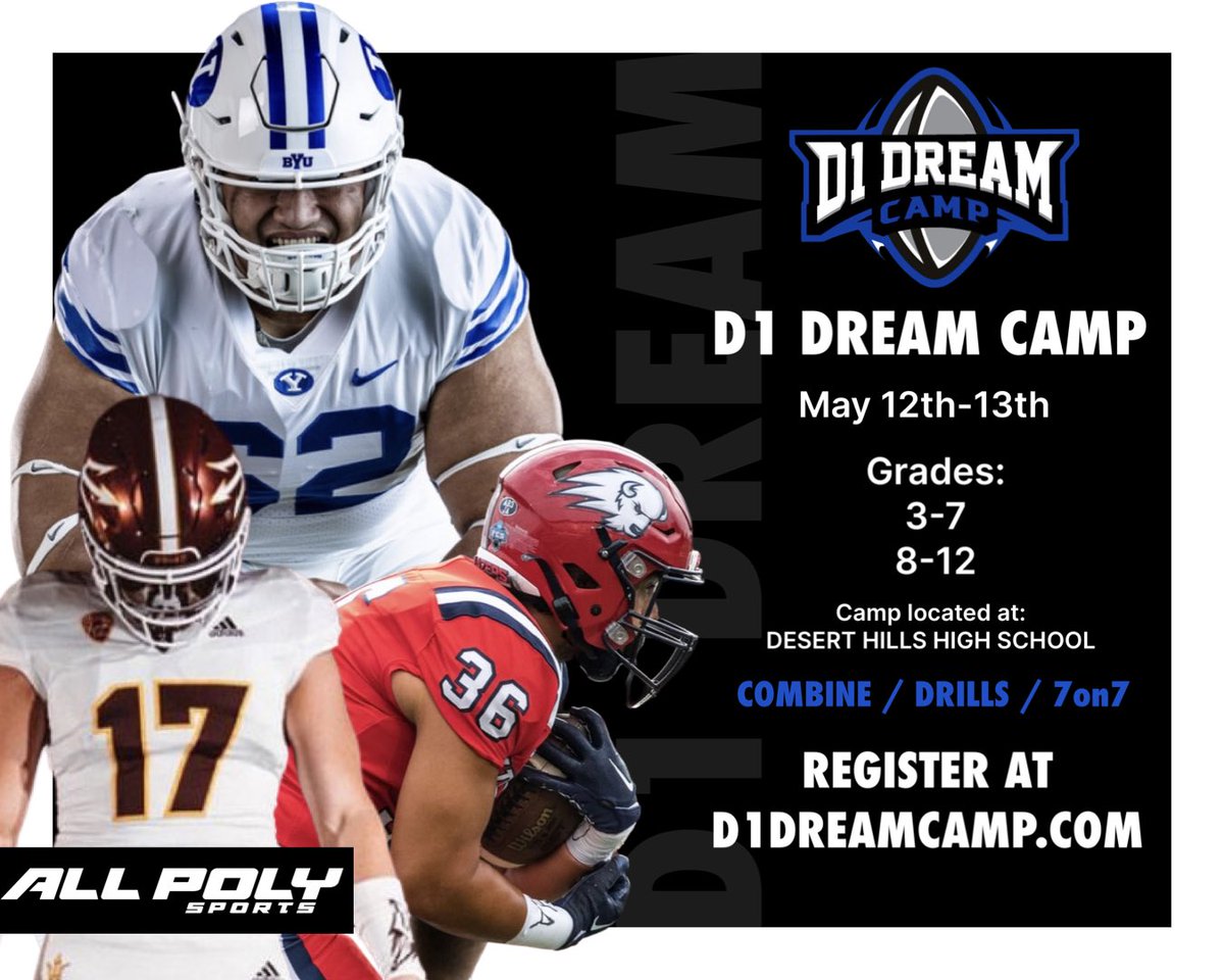 St. George camp is right around the corner! Get signed up to work with CURRENT athletes! 🔥 d1dreamcamp.com