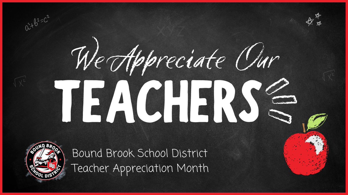 Bound Brook School District (@bound_brook) on Twitter photo We can't contain our gratitude for our #BoundtoAstound staff members to just one week, so we're celebrating Teacher Appreciation Week throughout the month of May ๐ฉโ๐ซ๐๐จโ๐ซ
Please take a moment to write a short thank you message to a teacher or staff member: forms.gle/NGGg9Ue2jWWi4rโฆ We can't contain our gratitude for our #BoundtoAstound staff members to just one week, so we're celebrating Teacher Appreciation Week throughout the month of May ๐ฉโ๐ซ๐๐จโ๐ซ
Please take a moment to write a short thank you message to a teacher or staff member: forms.gle/NGGg9Ue2jWWi4rโฆ