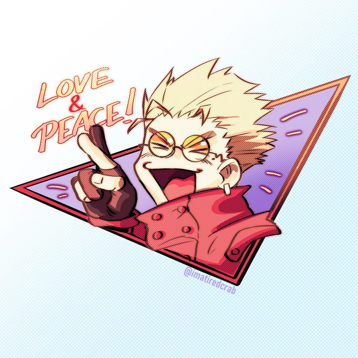 imatiredcrab's tweet photo. watched #TRIGUN last weekend and absolutely LOVED it! 💖can't wait to watch Stampede as well! https://t.co/1j5b4jPdze