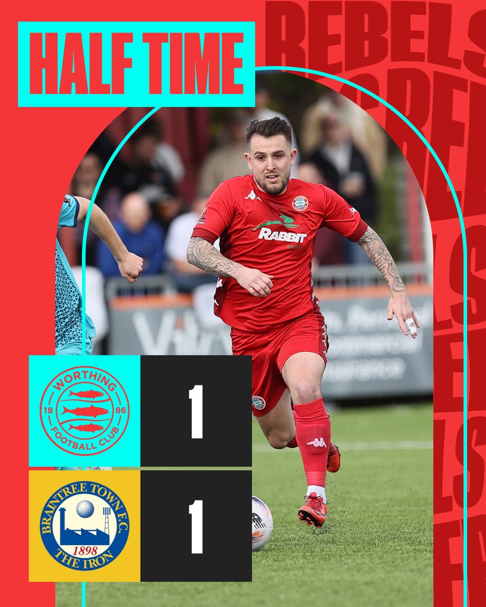 WorthingFC's tweet photo. A goal apiece at the break ⏸️ #WORBRA https://t.co/E9YHn0JCzv