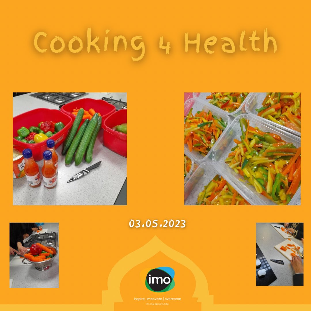imocharity's tweet photo. Our Madrassa #cooking4health sessions are BACK!!! Tonight we started our delivery @BCHS_uk with girls from @MNI_Updates. 1️⃣ session was about getting to know each other, testing our skills. The girls created a very exotic, colourful Julien style mango salad. @FoodBwD @BwDDenise https://t.co/4ht57HbIwU