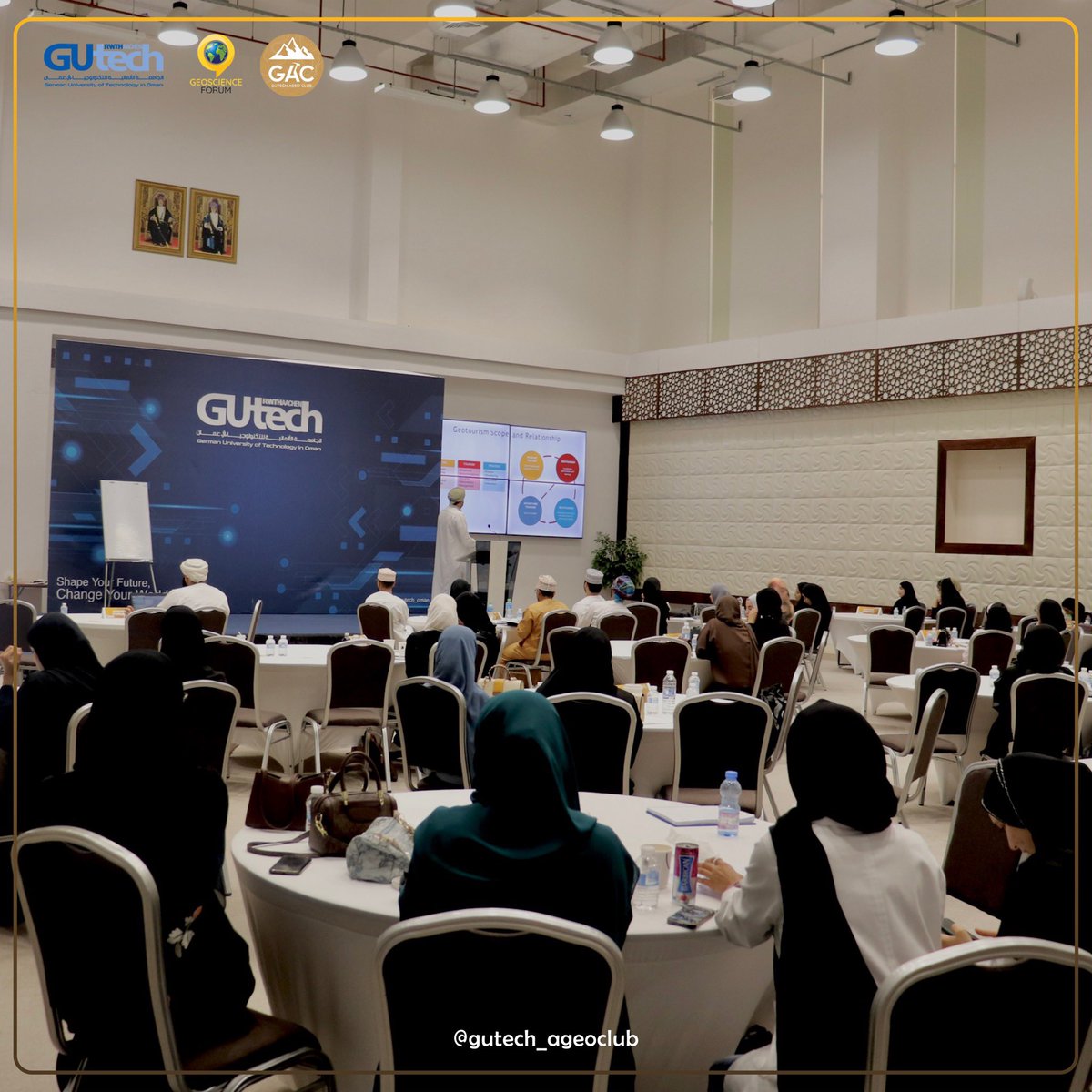AGEO_Club's tweet photo. Excerpts from the geoscience forum, many thanks for the attendance and the AGEO club members 🌏✨’
@GUtech_Oman 
#AGEO
#Geosince https://t.co/Qmqy3CpTzj