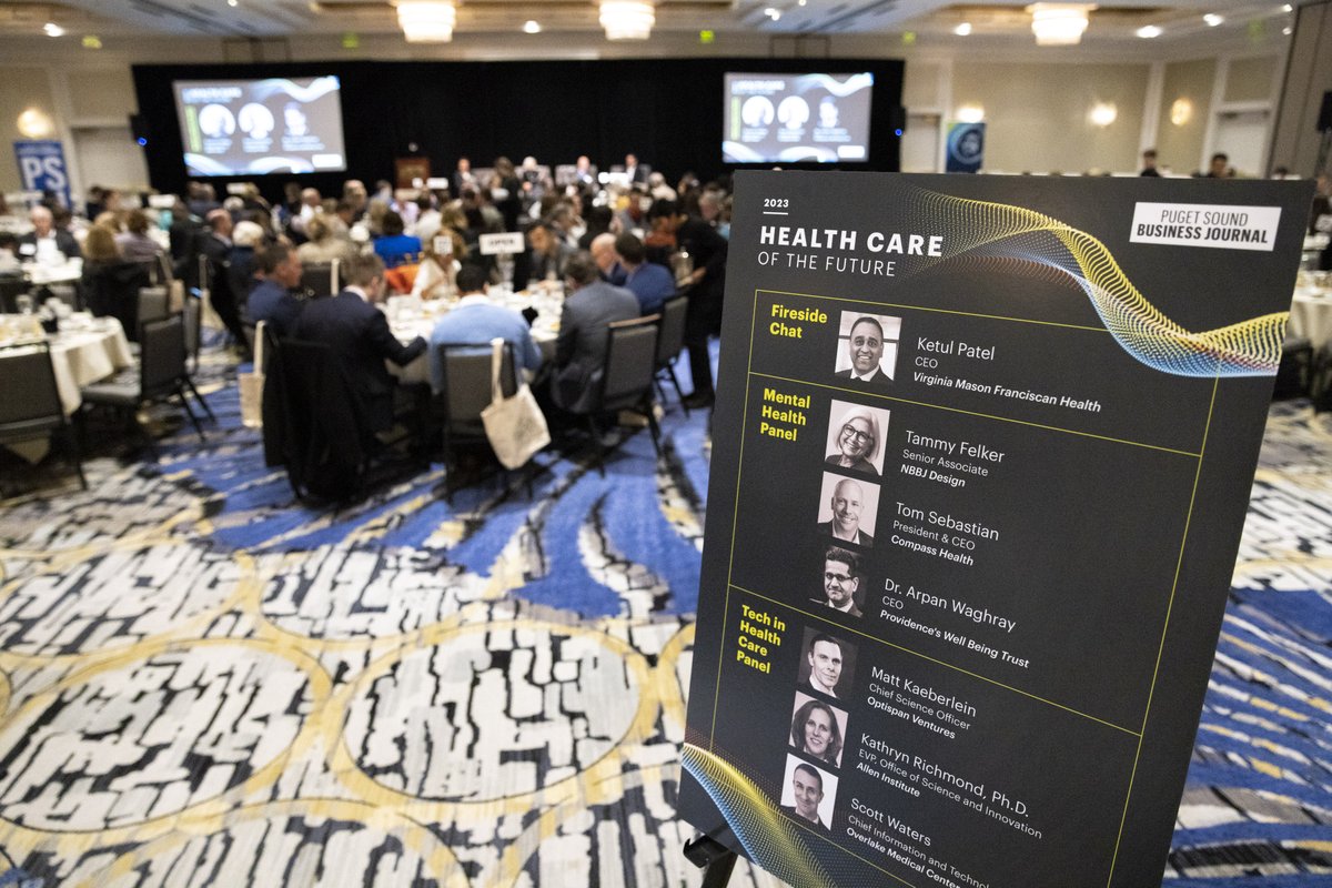 Tom Sebastian, CEO of @CompassHealthWA a member of Fourfront Contributor, spoke on the mental health panel at the @PSBJ Health Care of the Future event. Thank you to @PSBJ for hosting this event!