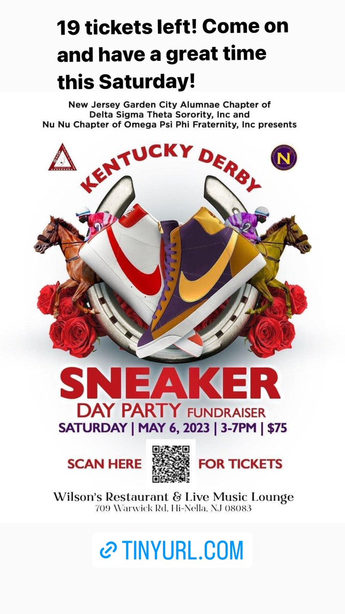 Kentucky Derby Sneaker Day Party this Saturday. Come out and have a great time. 

eventbrite.com/e/kentucky-der…