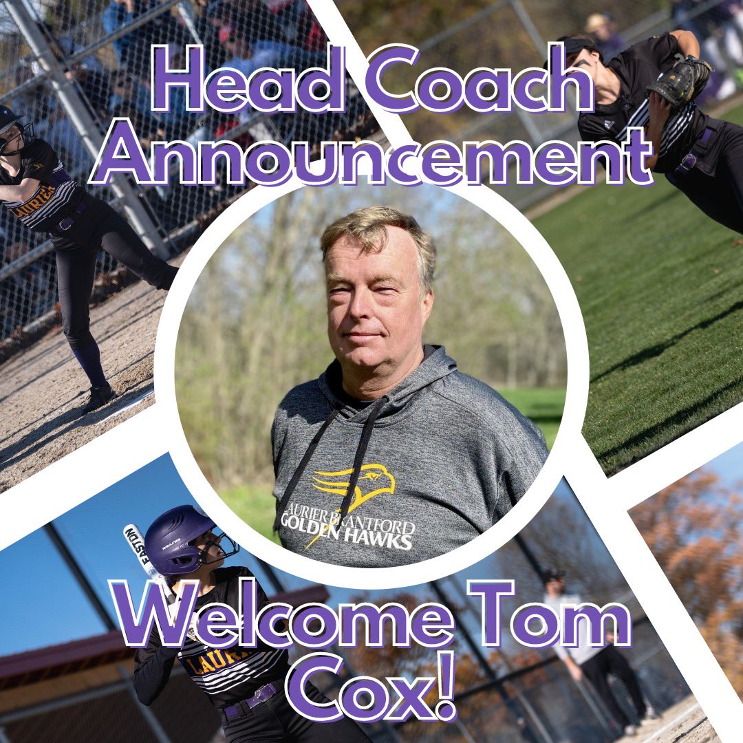 LaurierSoftball's tweet photo. We are proud and happy to announce our new head coach for the team, Tom Cox! Tom has had a great impact on the softball communities in our area, and has been heavily involved in coaching softball since 2013. We can't wait to see the promising road ahead of us with Tom! https://t.co/tZ59o1UUtu